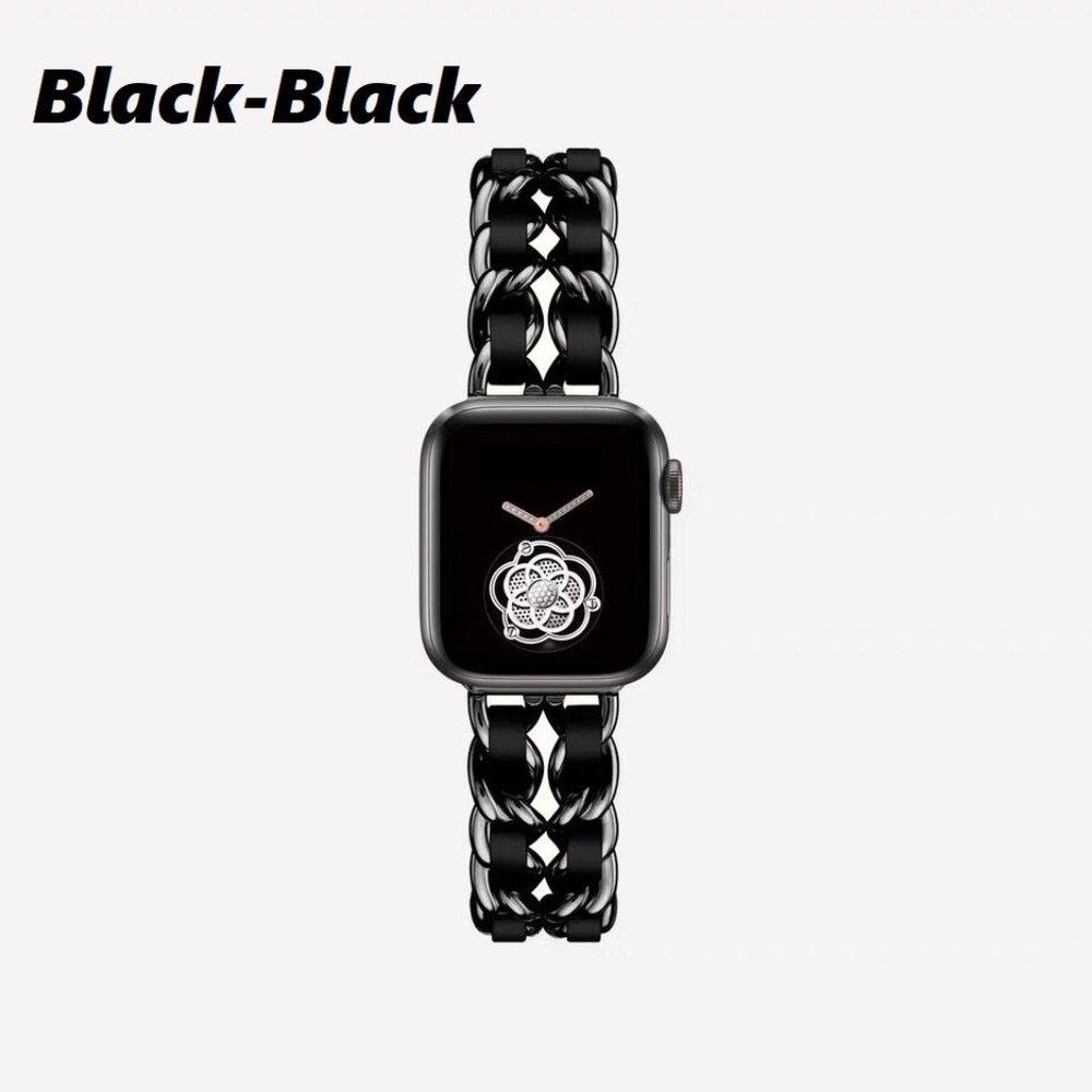 NEW Strap Chain Leather Stainless Band For Apple Watch - BB - Picture 6 of 16